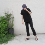 the model is wearing the cap