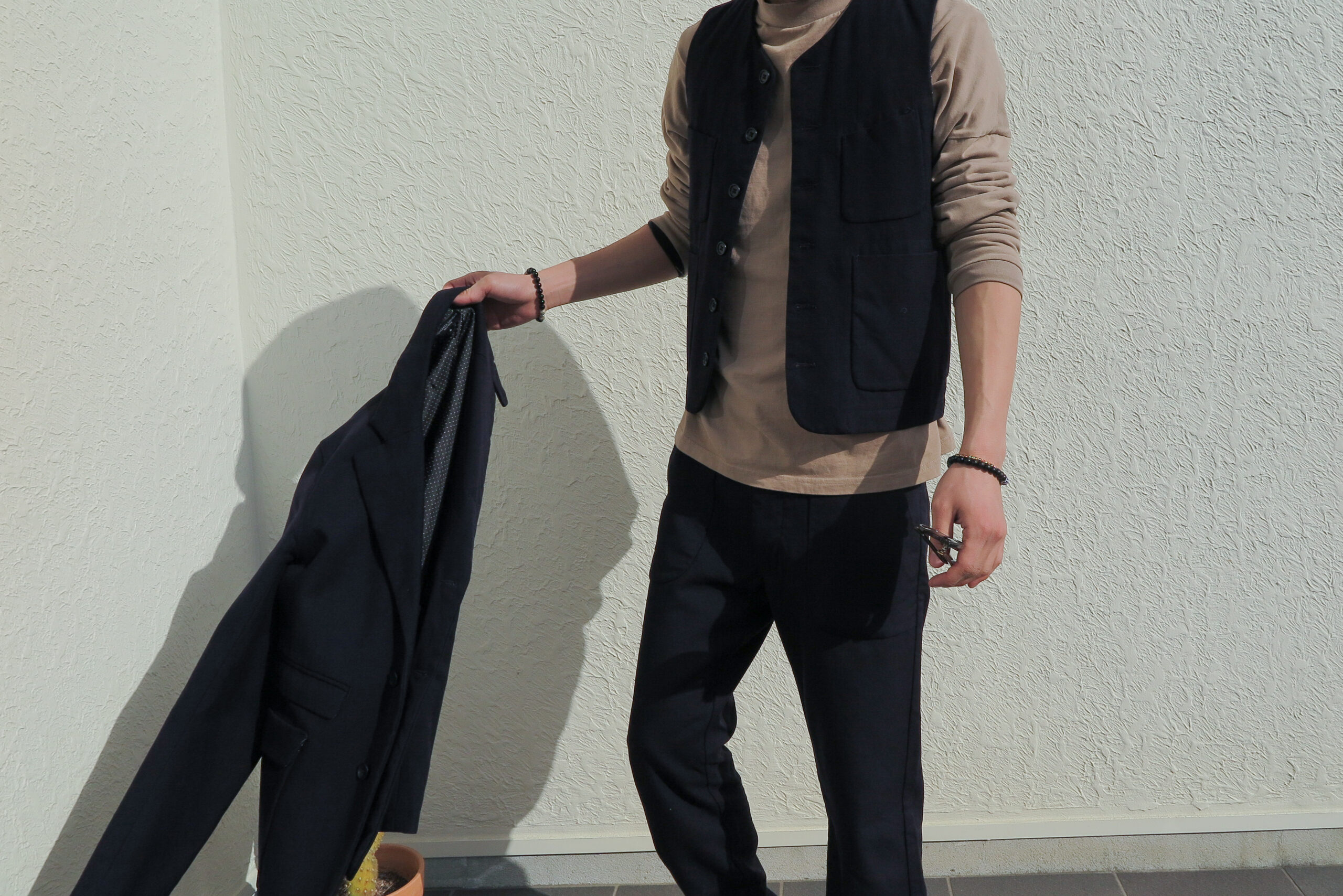 ブレスレット　スーツ　サングラス　男