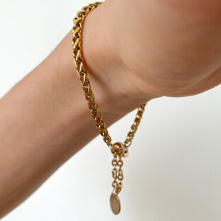 GOLD ROPE-CHAIN BRACELET [SURGICAL STAINLESS]