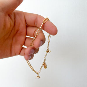 GOLD SLIM-CHAIN BRACELET [SURGICAL STAINLESS]