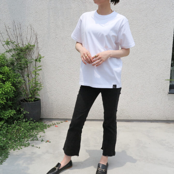 white graphic t-shirt