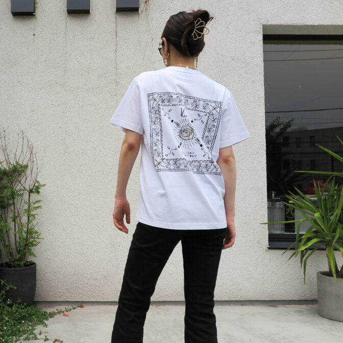 white graphic t-shirt