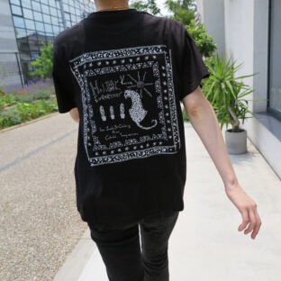 LEOPARD GRAPHIC TEE -BLACK-