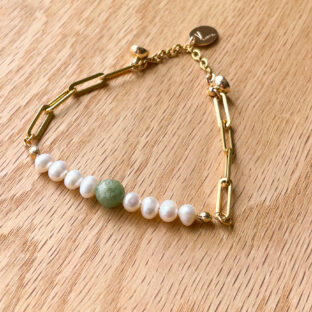 PEARL&CHAIN BRACELET [SURGICAL STAINLESS]
