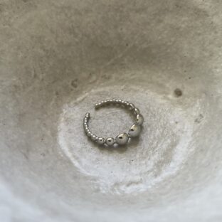 BUBBLE SILVER RING [STAINLESS STEEL]