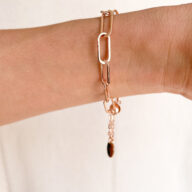 PINK-GOLD BULK-CHAIN BRACELET [SURGICAL STAINLESS]