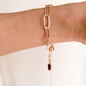 PINK-GOLD BULK-CHAIN BRACELET [SURGICAL STAINLESS]
