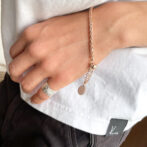 a pink gold bracelet