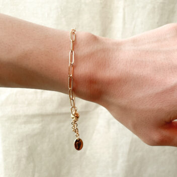 GOLD AZUKI-CHAIN BRACELET [SURGICAL STAINLESS]