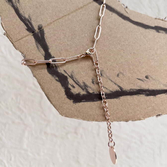 pink gold anklet
