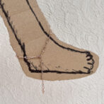 pink gold anklet
