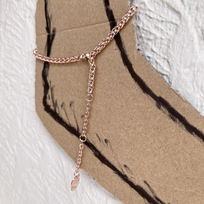 pink gold anklet