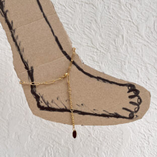 GOLD AZUKI-CHAIN ANKLET [SURGICAL STAINLESS]