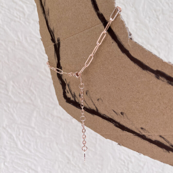 pink gold anklet
