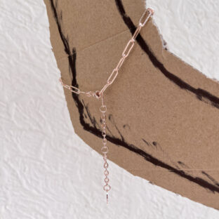 PINK SLIM-CHAIN ANKLET [SURGICAL STAINLESS]