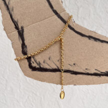 GOLD SLIM ROPE-CHAIN ANKLET [SURGICAL STAINLESS]