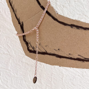 PINK ROPE-CHAIN ANKLET [SURGICAL STAINLESS]