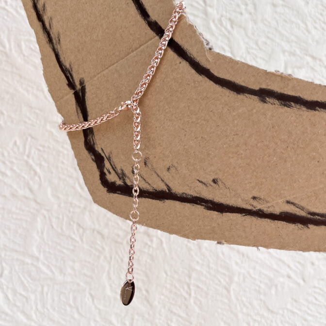 pink gold anklet