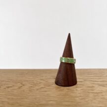 GREEN ENAMEL BAND RING [STAINLESS STEEL]